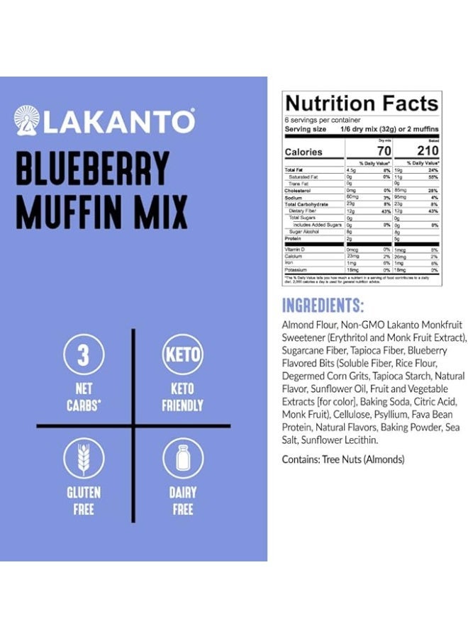 LAKANTO Lacanto, Blueberry Muffin Mix, 6.77 oz (192 g) - Image 2
